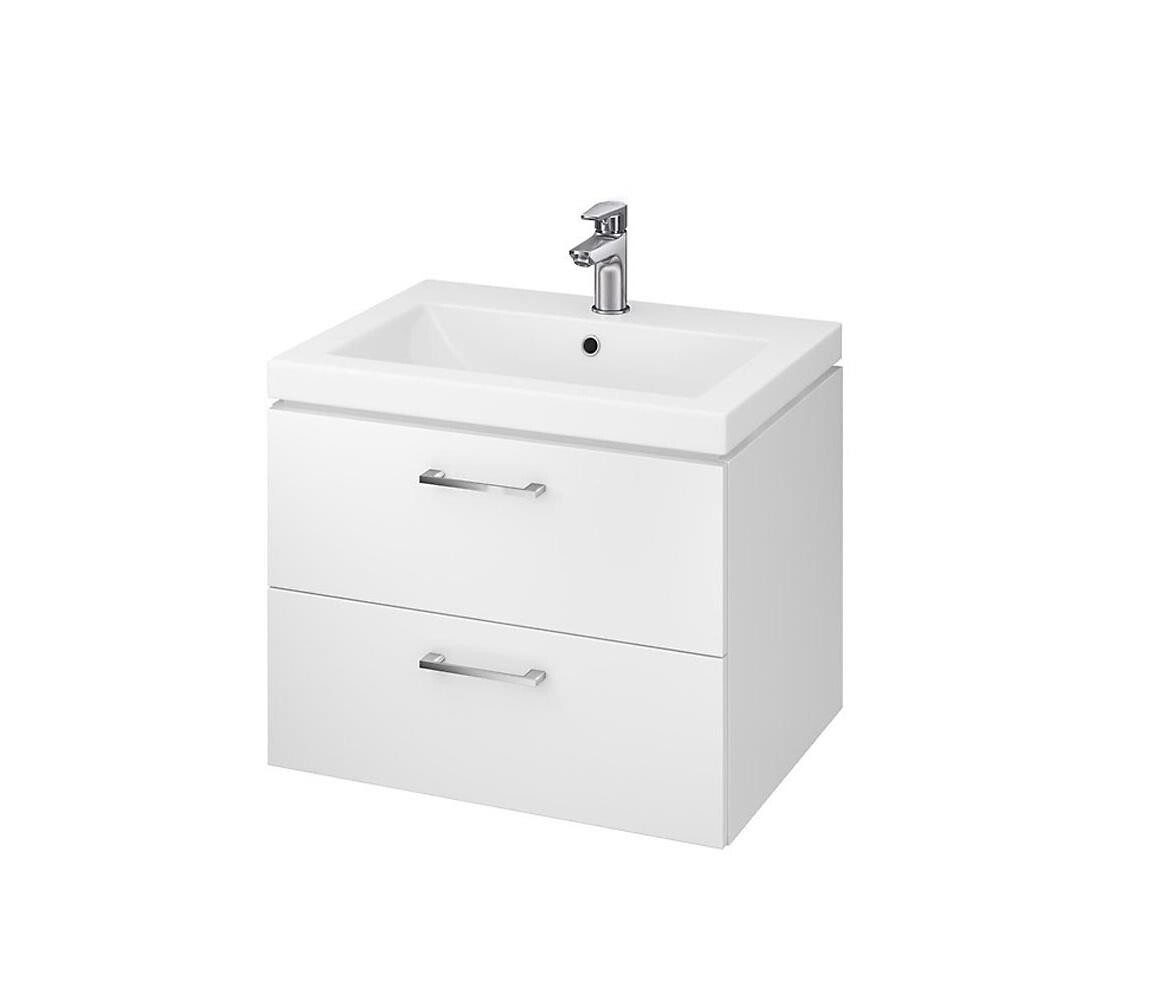 Cersanit Cersanit S801-147-DSM - Závěsná koupelnová skříňka s umyvadlem ELODY 60 cm bílá