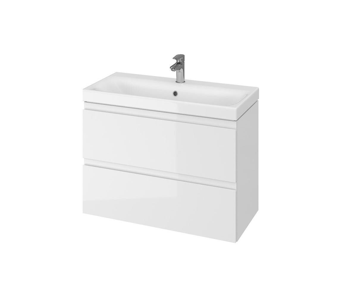 Cersanit Cersanit S801-225-DSM - Závěsná koupelnová skříňka s umyvadlem MEDA SLIM bílá