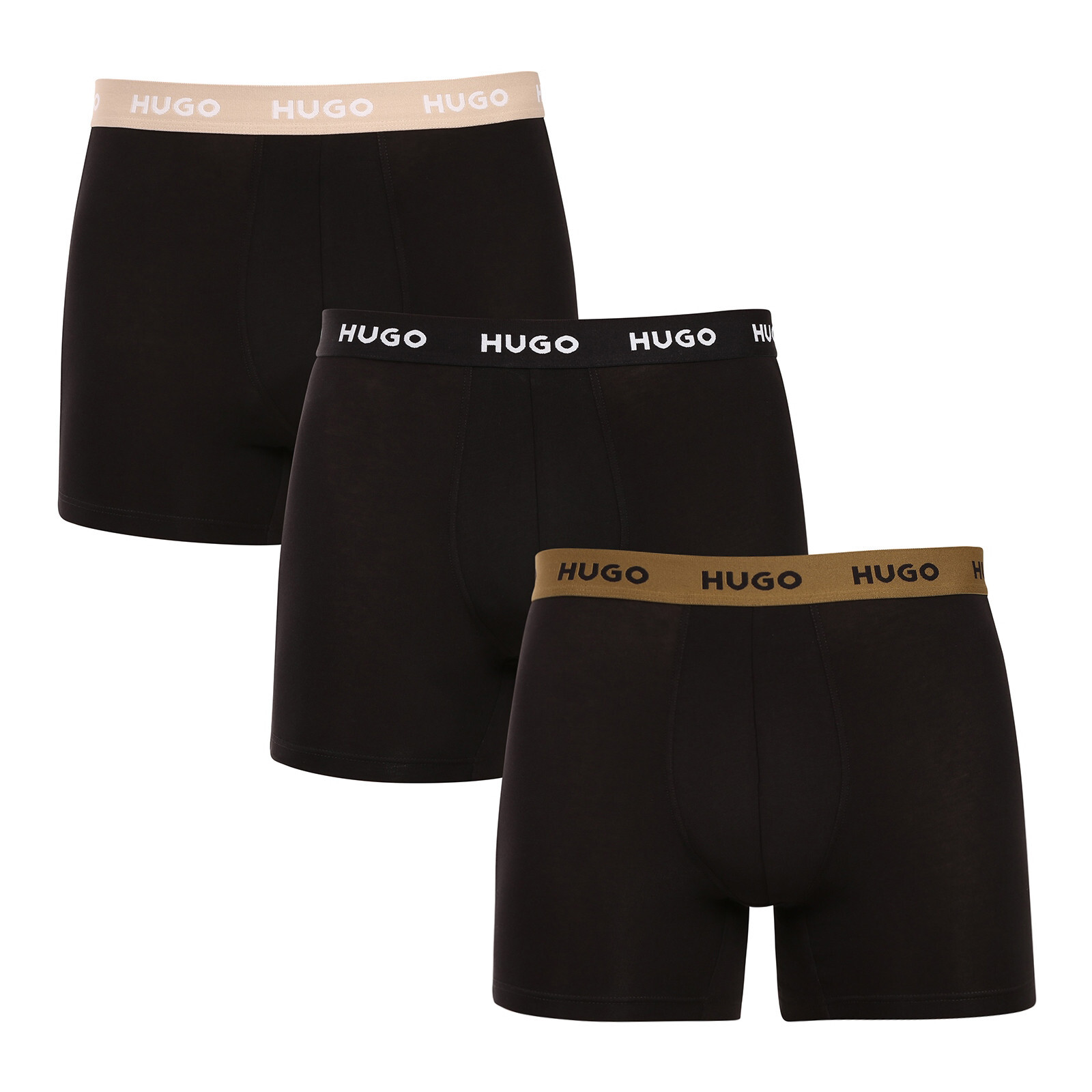 3PACK pánské boxerky HUGO černé (50532613 987) M, trenky / trenýrky
