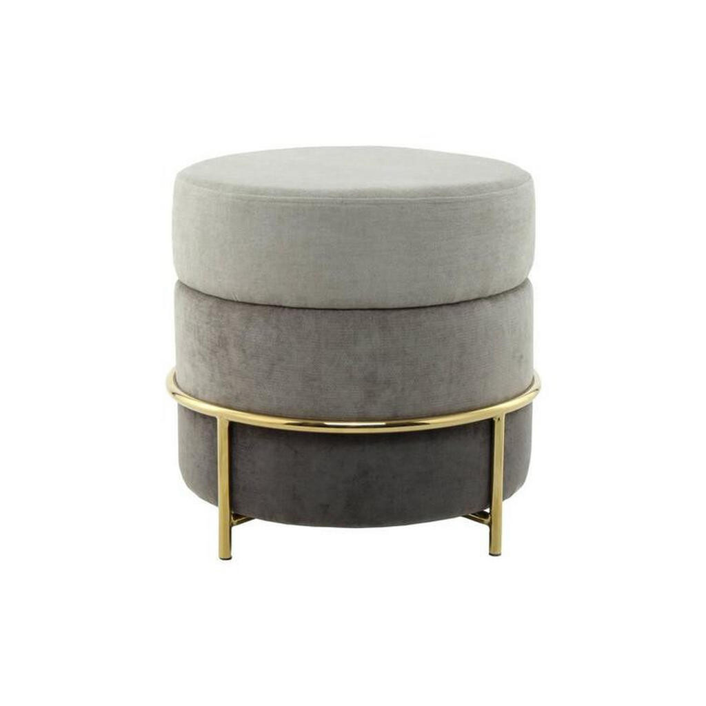 XXXL TABURET, kov, textil, kompozitní dřevo, 48,5/46/48,5 cm