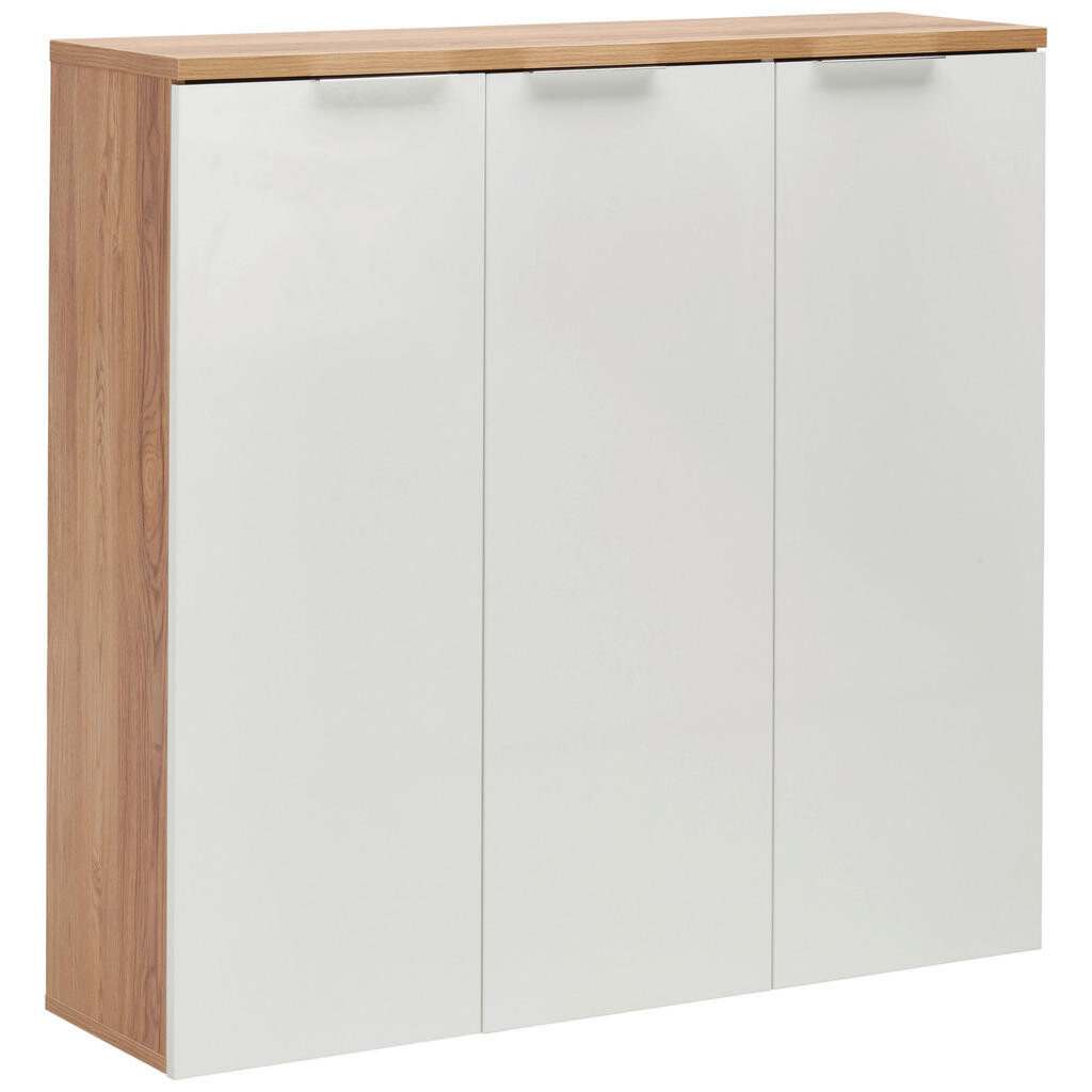 Xora BOTNÍK, barvy dubu, vysoce lesklá bílá, 120/115/34 cm