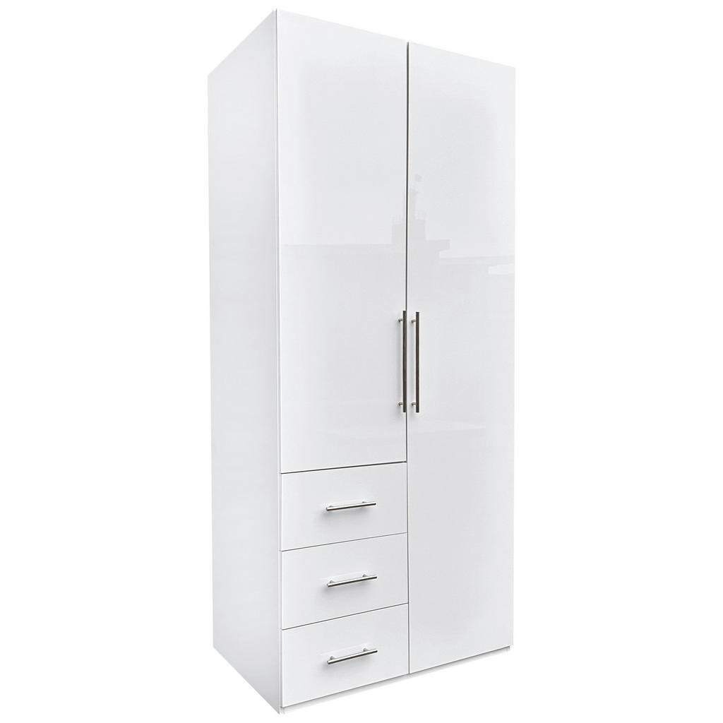 Carryhome ŠATNÍ SKŘÍŇ, bílá, vysoce lesklá bílá, 98/219/59 cm