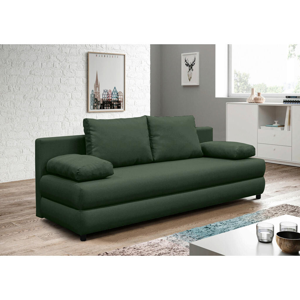 P & B ROZKLÁDACÍ POHOVKA, textil, zelená