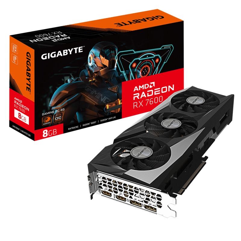 Gigabyte Radeon RX 7600 GAMING OC 8G ROZBALENE