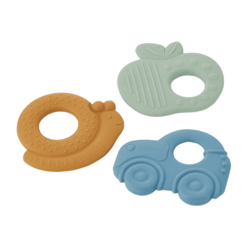 TickiT SiliSoft - Kousátka (auto, jablíčko, šnek)