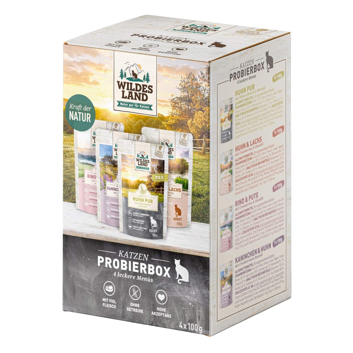 Wildes Land 4er ochutnávková krabička 4x100 g