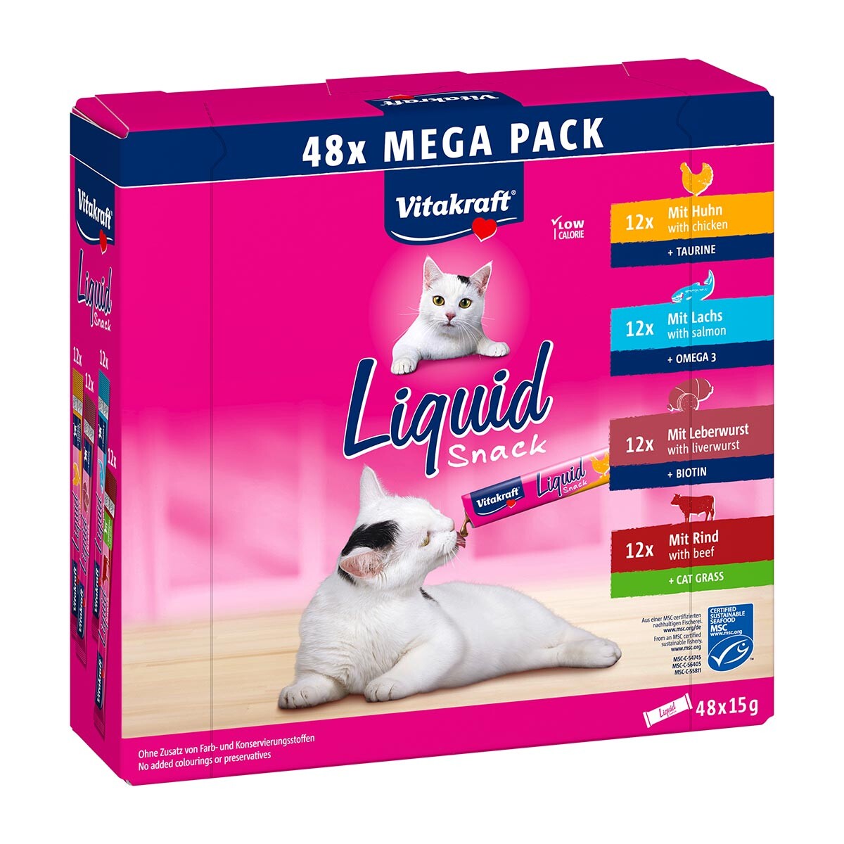 Vitakraft liquid snack mega pack 48 ks.