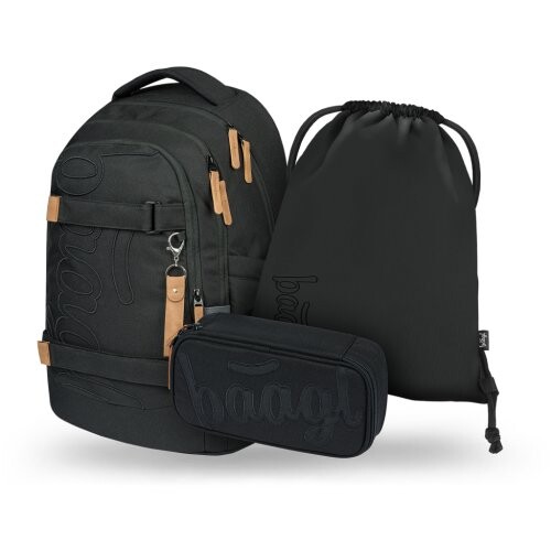 Školní set BAAGL Skate max Darkness - batoh, penál, sáček