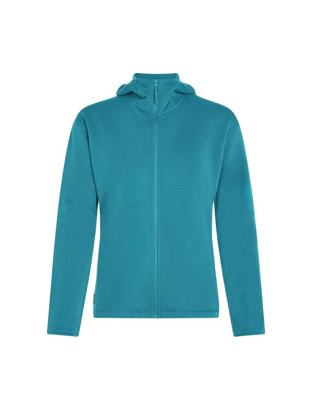 ICEBREAKER Wmns 360 Realfleece Elemental LS Zip Hood, Topaz (vzorek) velikost: S