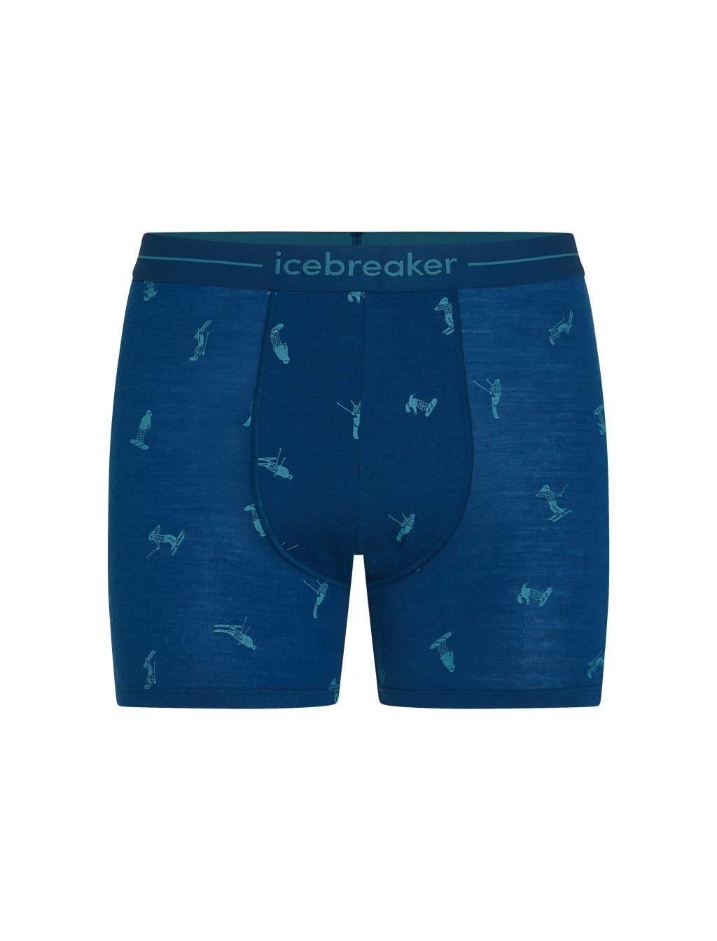 ICEBREAKER Mens 150 Anatomica Boxers Ski Day, Atlantis/Topaz/Aop velikost: L