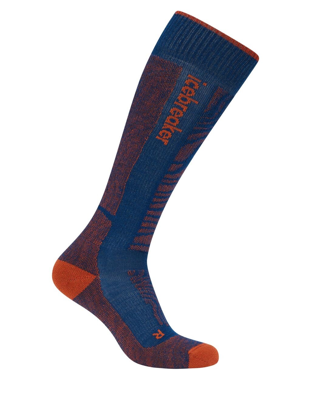 ICEBREAKER Mens Ski+ Medium OTC Mountain Contour, Atlantis/Agate/Fervid (vzorek) velikost: M