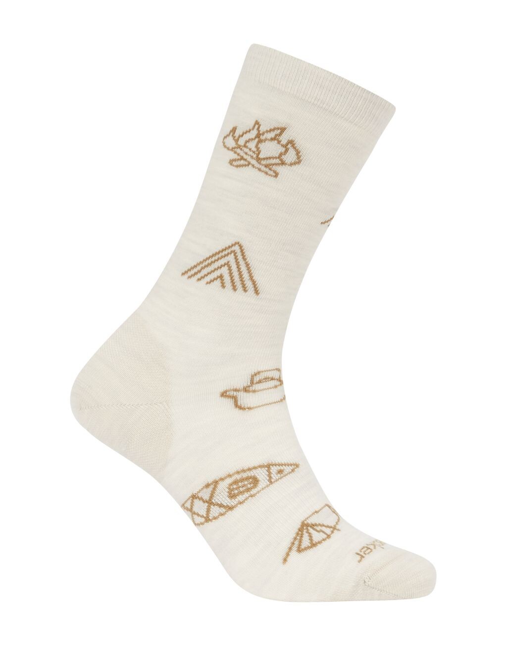 ICEBREAKER Wmns Lifestyle Ultralight Crew Camp Ess, Ecru Heather/Sand velikost: L