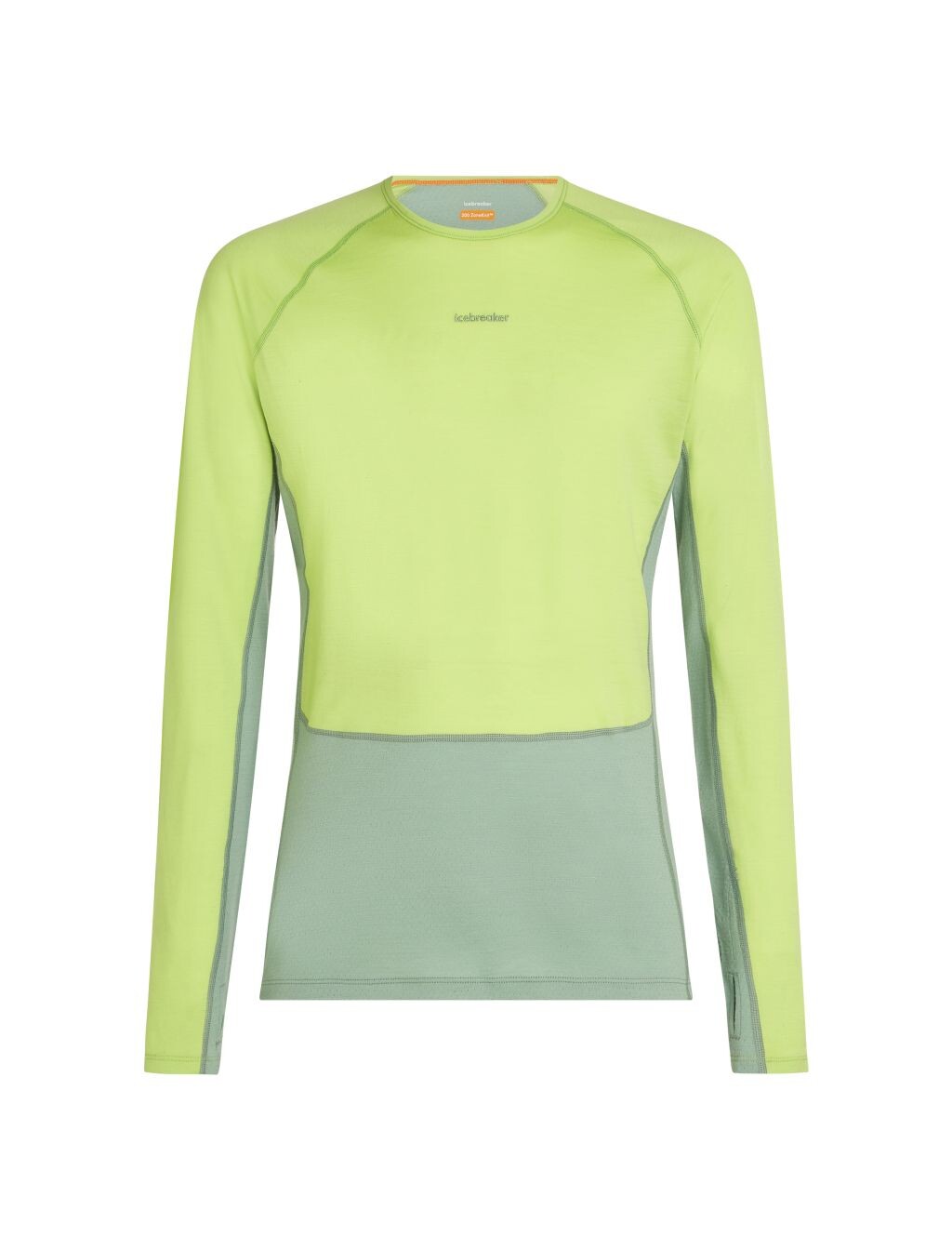 ICEBREAKER Mens 200 ZoneKnit LS Crewe, Seaglass/Peridot/Cb (vzorek) velikost: M