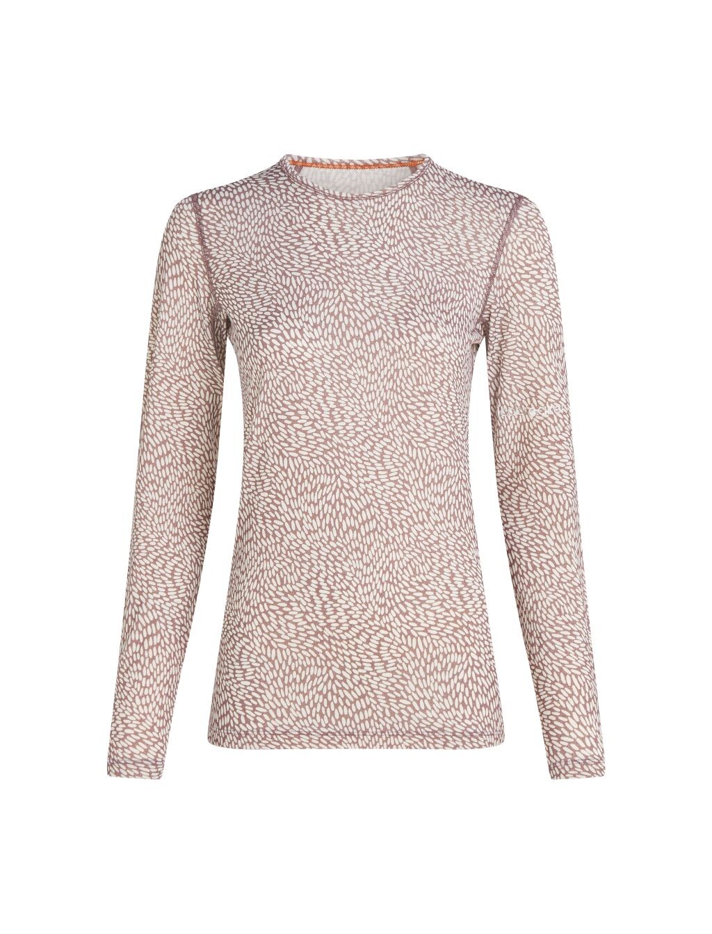 ICEBREAKER Wmns 200 Oasis LS Crewe Flock AOP, Summit/Snow/Aop (vzorek) velikost: S