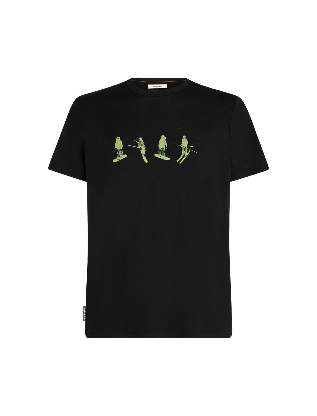 ICEBREAKER Mens 150 Tech Lite SS Tee Snow Day, Black (vzorek) velikost: M