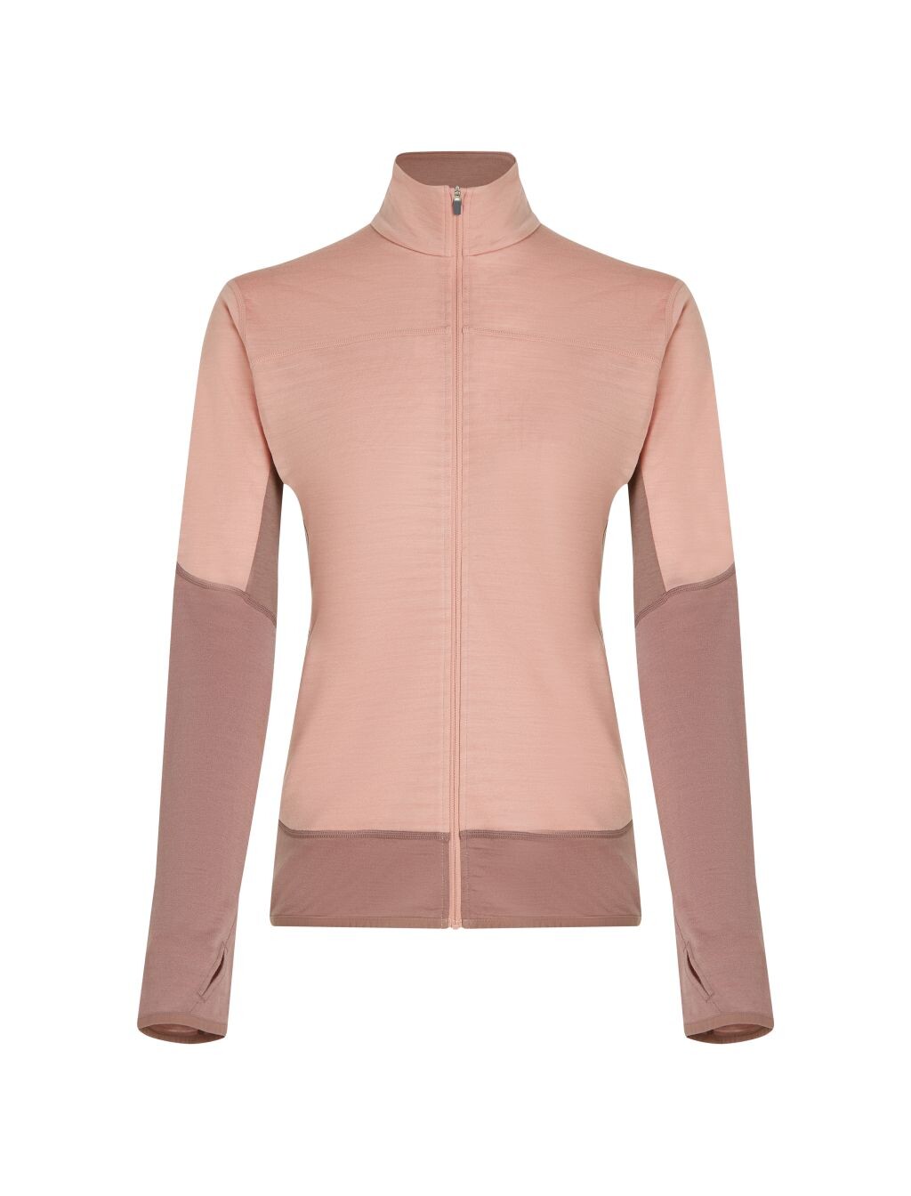 ICEBREAKER Wmns 300 RealFleece Descender LS Zip, Summit/Blush/Cb (vzorek) velikost: S