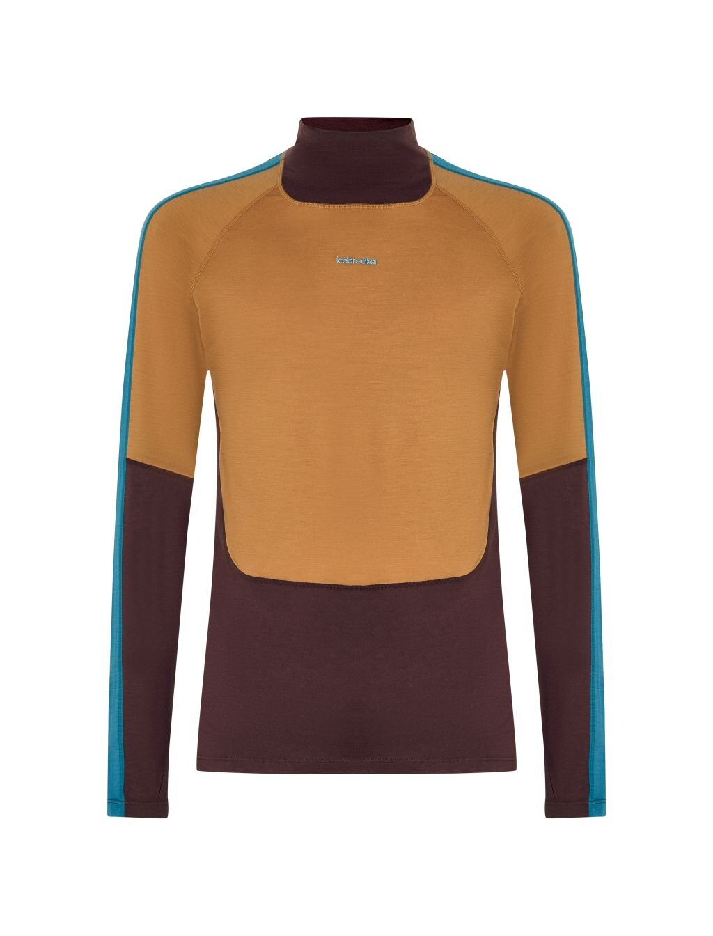 ICEBREAKER Mens 200 Oasis+ LS High Neck, Java/Trail/Topaz/Cb (vzorek) velikost: M