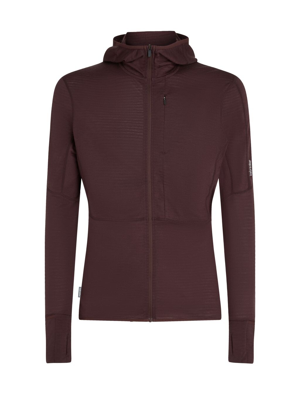 ICEBREAKER Mens 200 Realfleece Descender LS Zip Hood, Java (vzorek) velikost: M