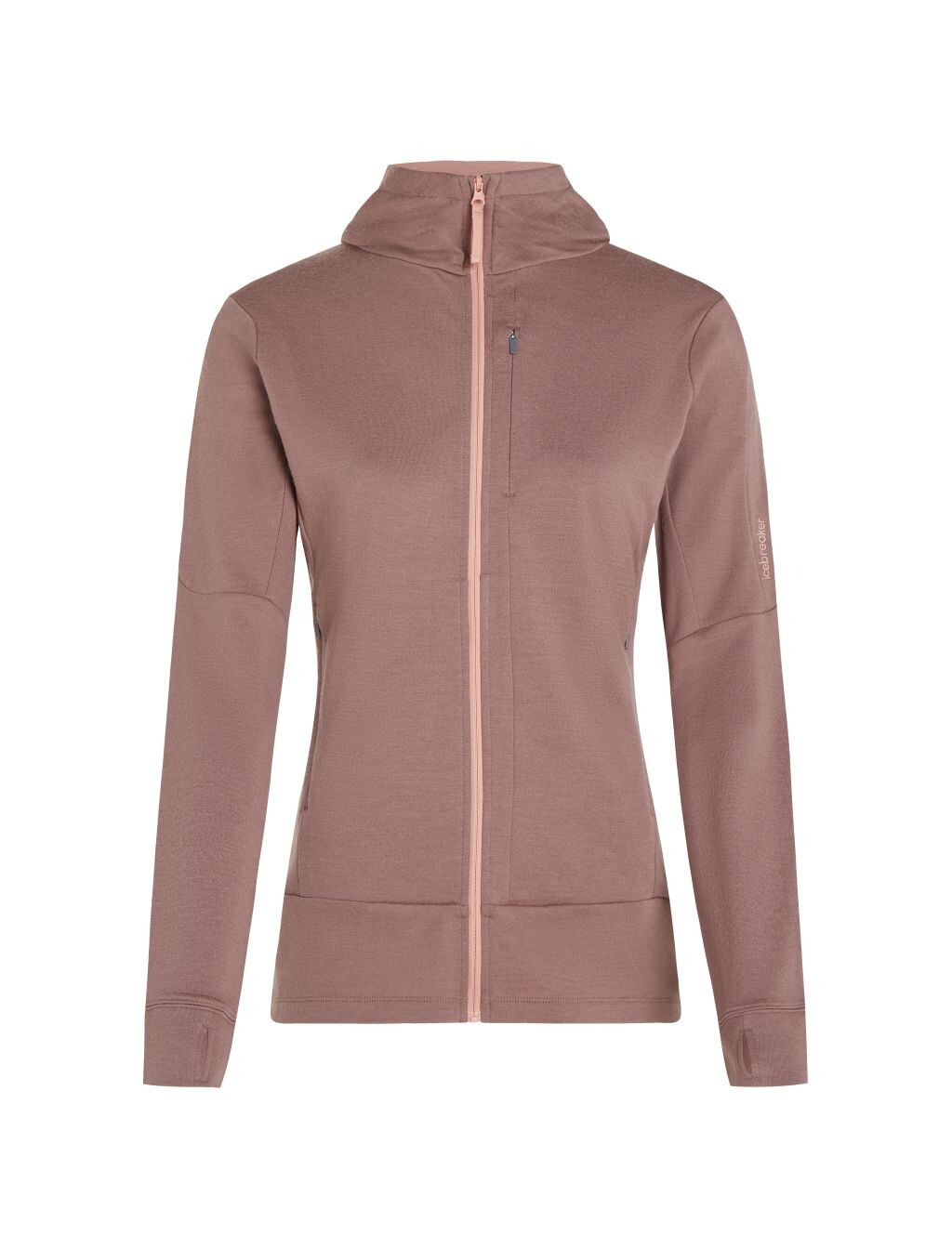 ICEBREAKER Wmns 260 Quantum IV LS Zip Hood, Summit/Blush (vzorek) velikost: S