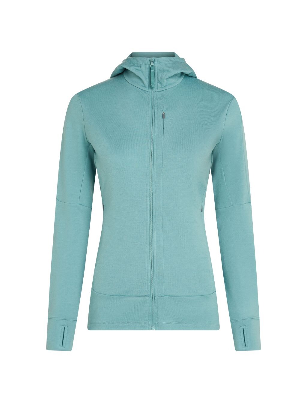 ICEBREAKER Wmns 260 Quantum IV LS Zip Hood, Hydro (vzorek) velikost: S