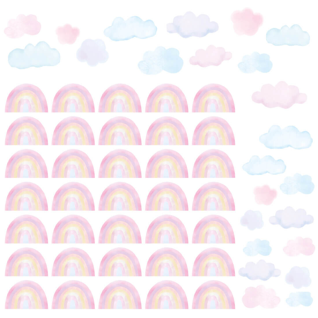 Pastelowe Love Pastelowe Love® samolepka na zeď mini duhy - růžová