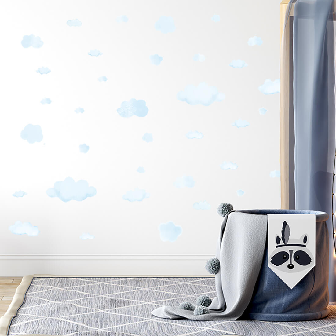 Pastelowe Love Pastelowe Love® samolepky na zeď mraky - modré