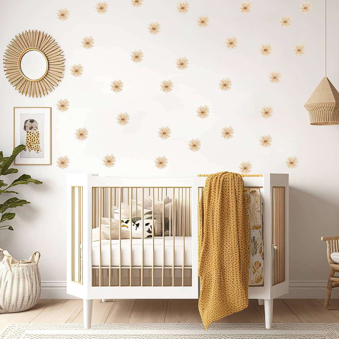 Pastelowe Love Pastelowe Love® samolepky na zeď sedmikrásky boho