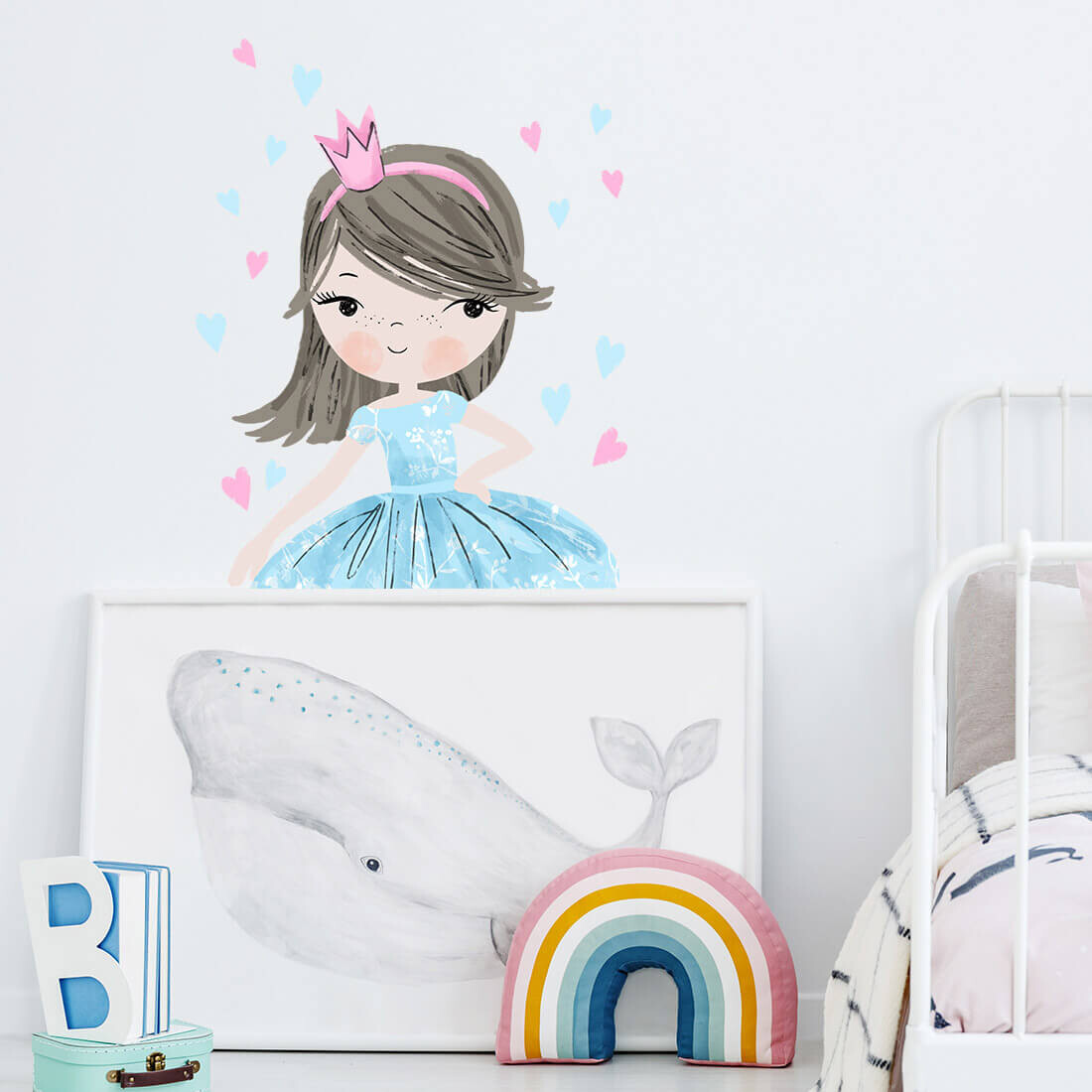 Pastelowe Love Pastelowe Love® samolepka na zeď princezna modrá