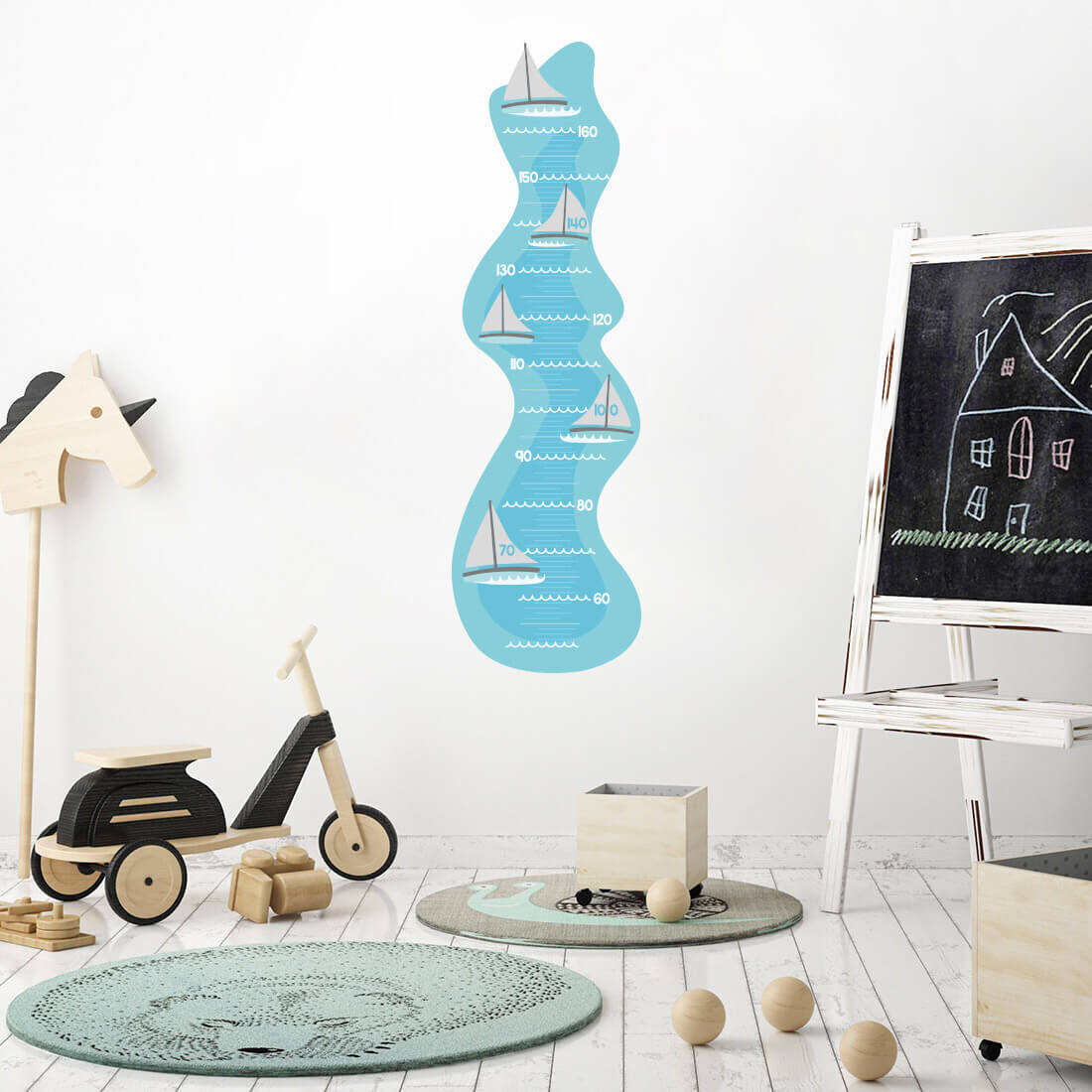 Pastelowe Love Pastelowe Love® samolepka na zeď metr plachetnice