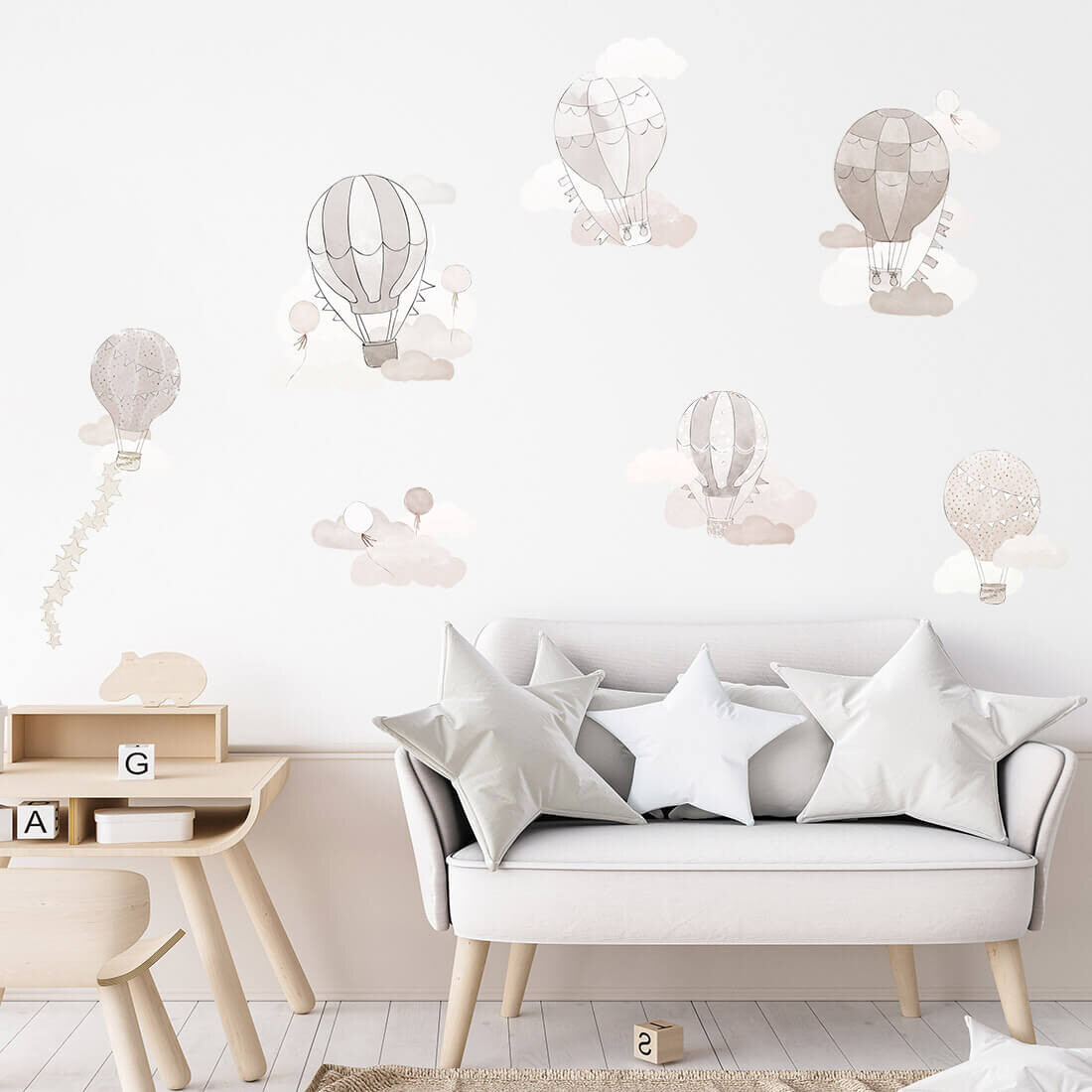 Pastelowe Love Pastelowe Love® samolepky na zeď balónky béžové
