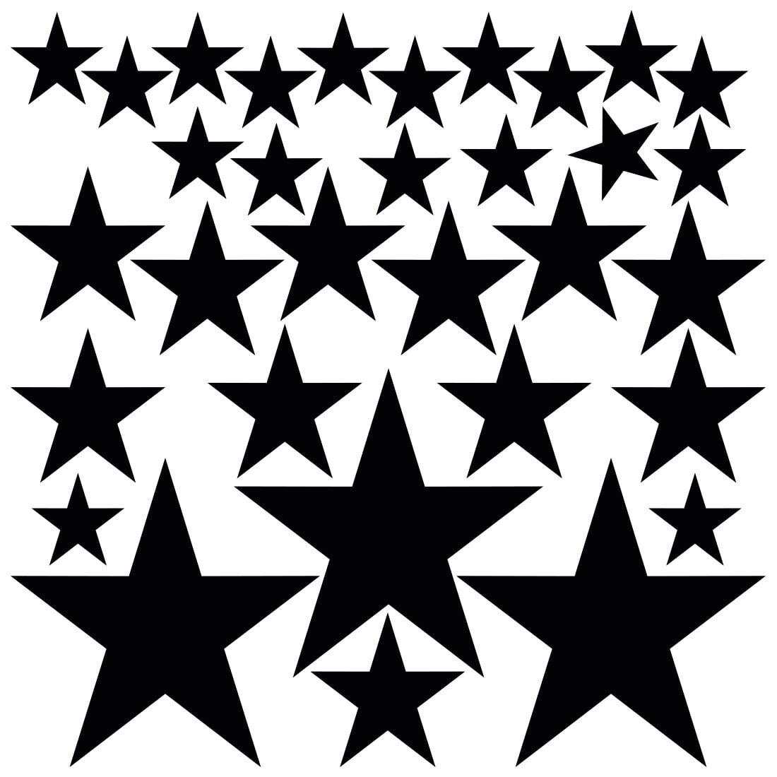 Pastelowe Love Pastelowe Love® samolepka na zeď - sada hvězd - 054 - tyrkysová