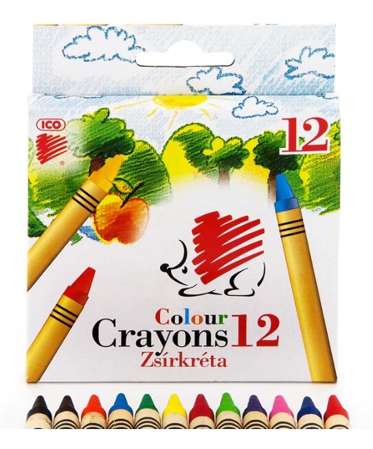 ICO ICO, 7220058001, Ježek, sada ergonomických olejových pastelů/voskovek, 12 ks