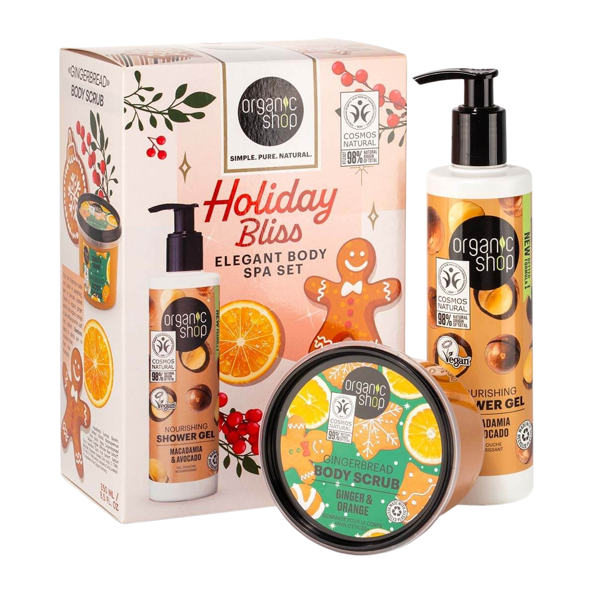 ORGANIC SHOP Vánoční koupelový set Holiday Bliss 280 ml/250 ml