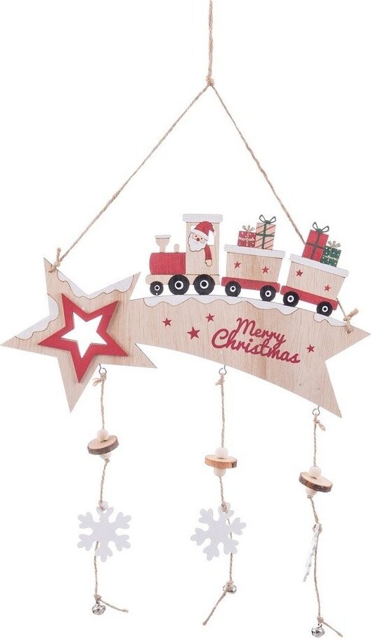 Dřevěná závěsná vánoční dekorace 50 cm – Casa Selección