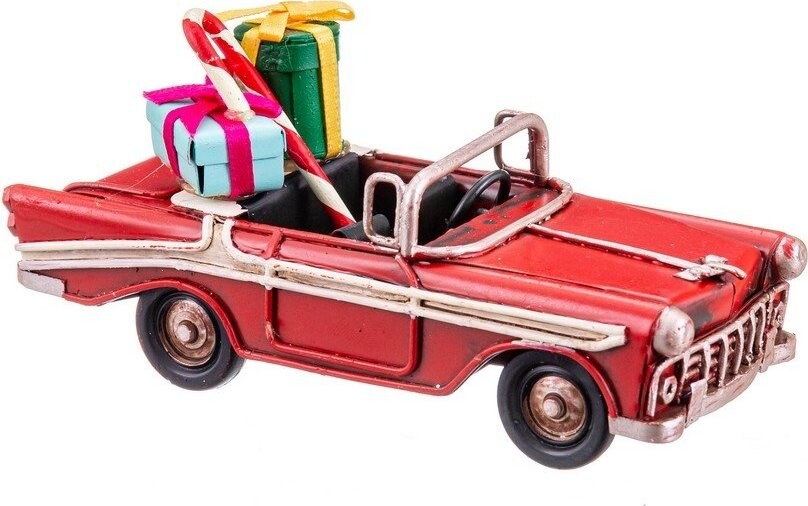 Kovová vánoční figurka (výška 5 cm) Car – Casa Selección