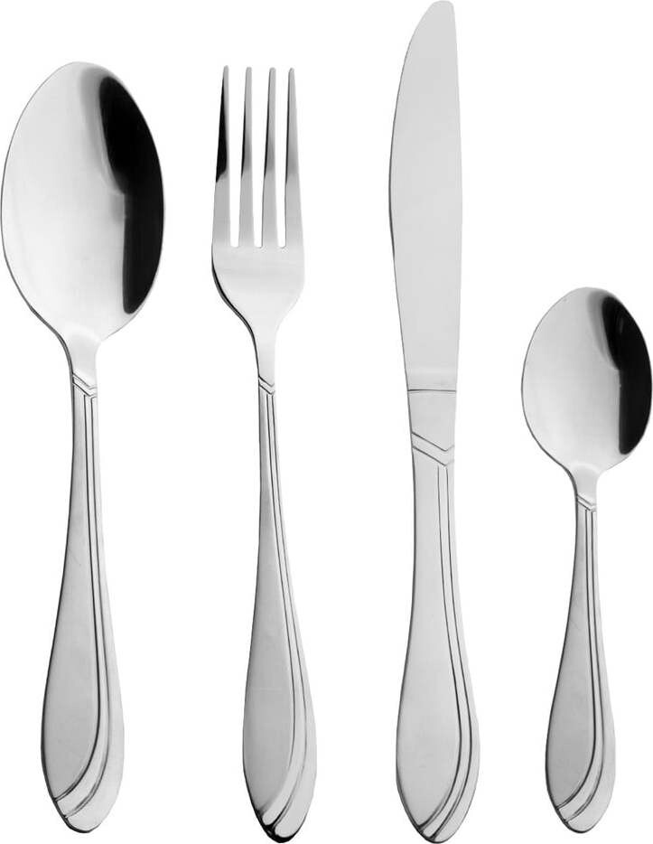 Nerezový příbor 24 ks ve stříbrné barvě Satin – Orion