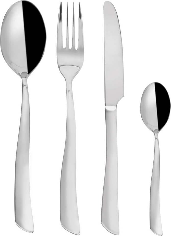 Nerezový příbor 24 ks ve stříbrné barvě Shape – Orion