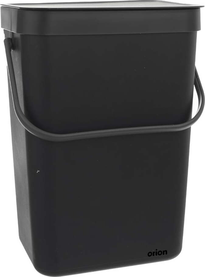 Černý plastový odpadkový koš 10 l – Orion