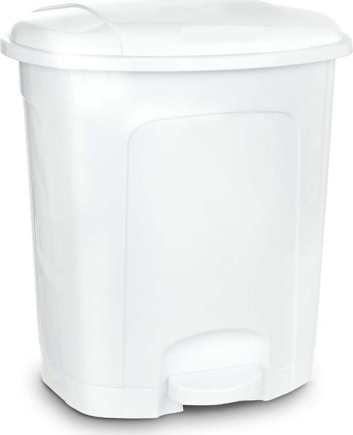 Bílý nášlapný plastový odpadkový koš 3 l – Orion
