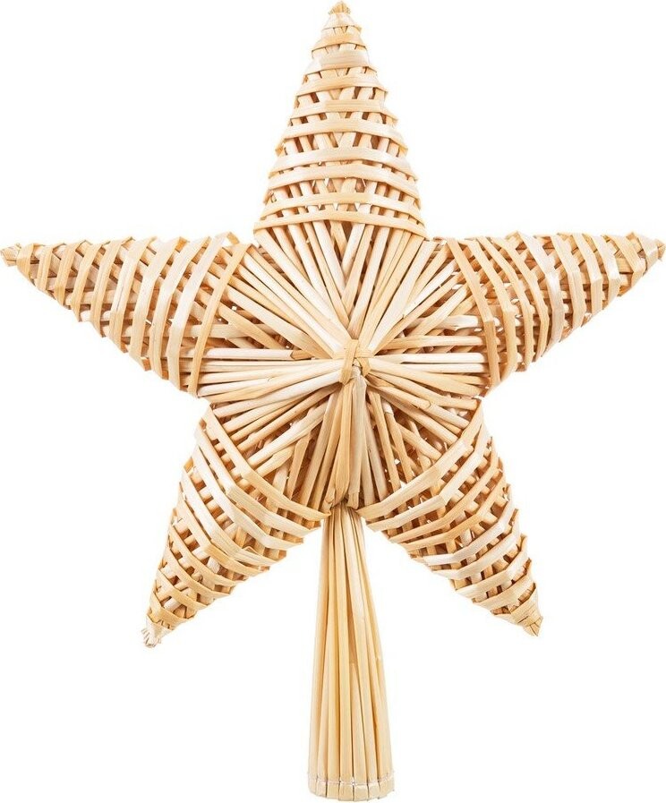Slaměná špička na stromeček 30 cm Star – Casa Selección