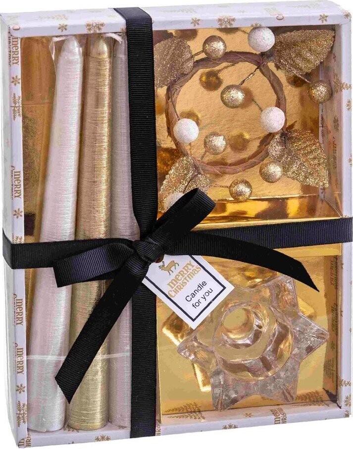 Set svíček a svícnu 3 ks – Casa Selección