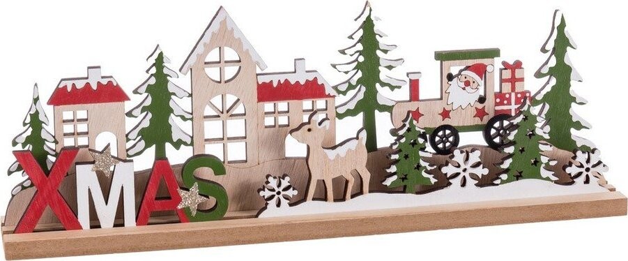 Dřevěná vánoční figurka (výška 11 cm) Xmas – Casa Selección