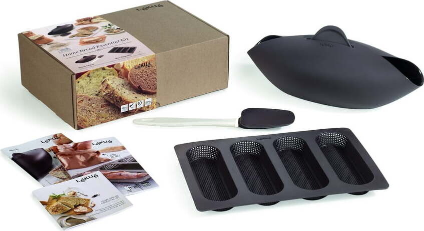 Silikonové formy na pečení v sadě 3 ks baget/chleba Essential – Lékué
