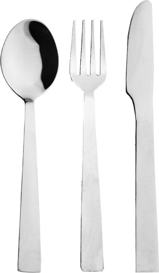 Nerezový příbor 3 ks ve stříbrné barvě Plain – Orion