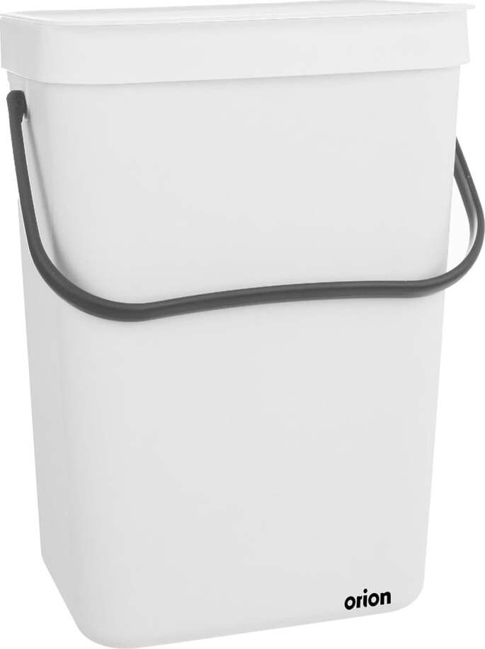 Bílý plastový odpadkový koš 10 l – Orion