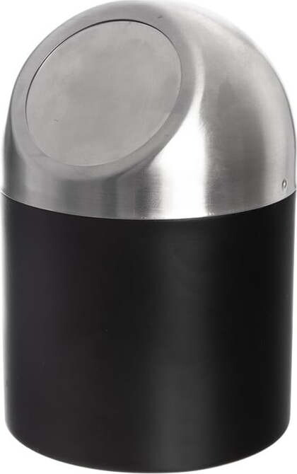 Černý odpadkový koš z nerezové oceli 1,2 l BLACK – Orion