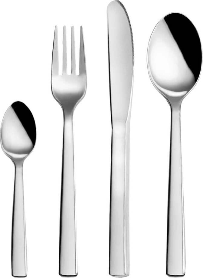 Nerezový příbor 24 ks ve stříbrné barvě Plain – Orion