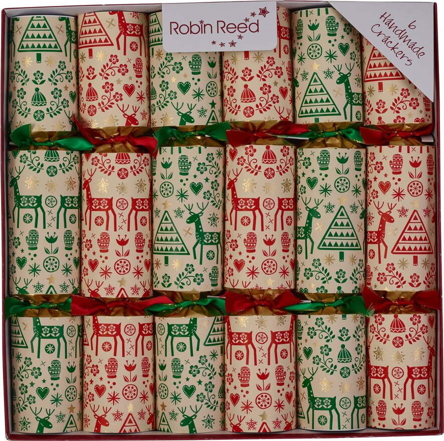 Vánoční crackery v sadě 6 ks Festive Folklore – Robin Reed