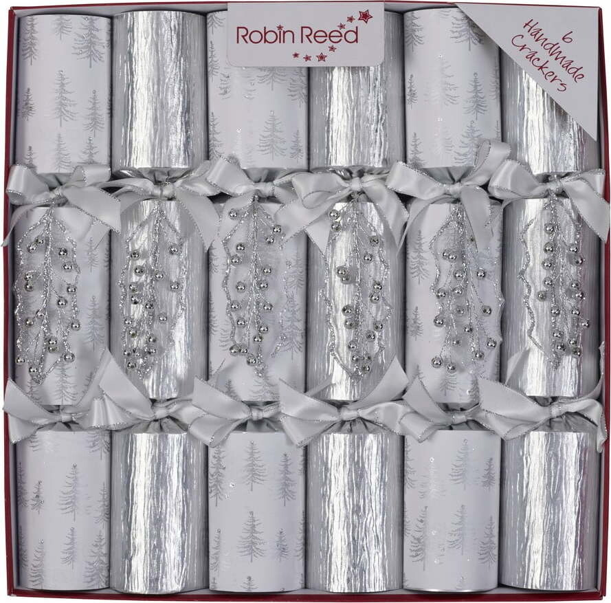 Vánoční crackery v sadě 6 ks Silver Ice – Robin Reed