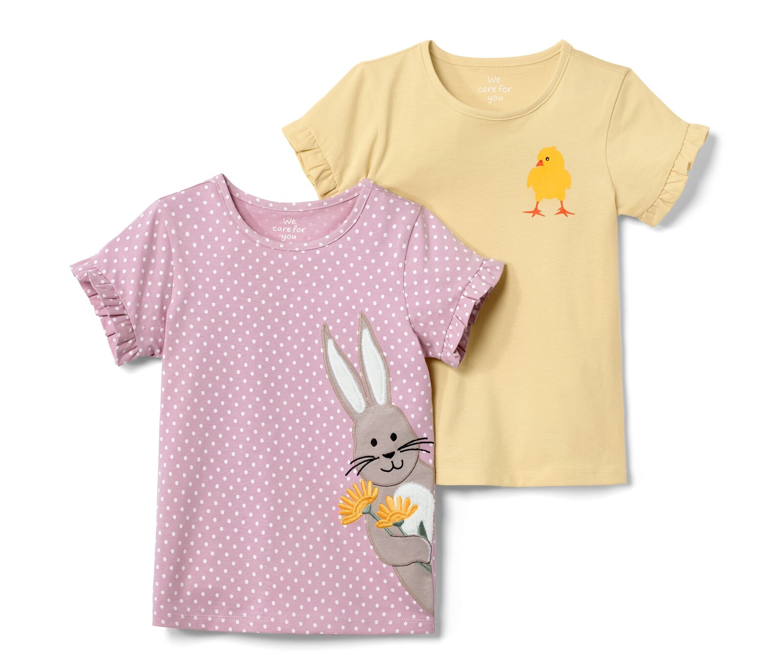 Tchibo - Dětská trička - pro dívky - vel. 98/104 - barva: bílá